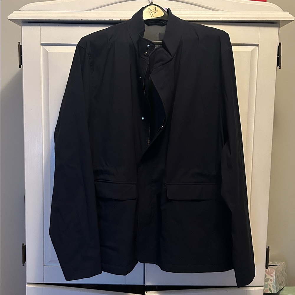 NWT Peter Millar Excursionist Flex City Car Coat Navy Wool Blend Jacket Men's XL - Picture 2 of 13